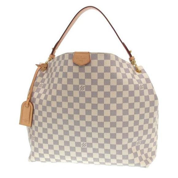 Louis Vuitton Damier Azur Graceful MM White Hand Bag - Picture 1 of 9